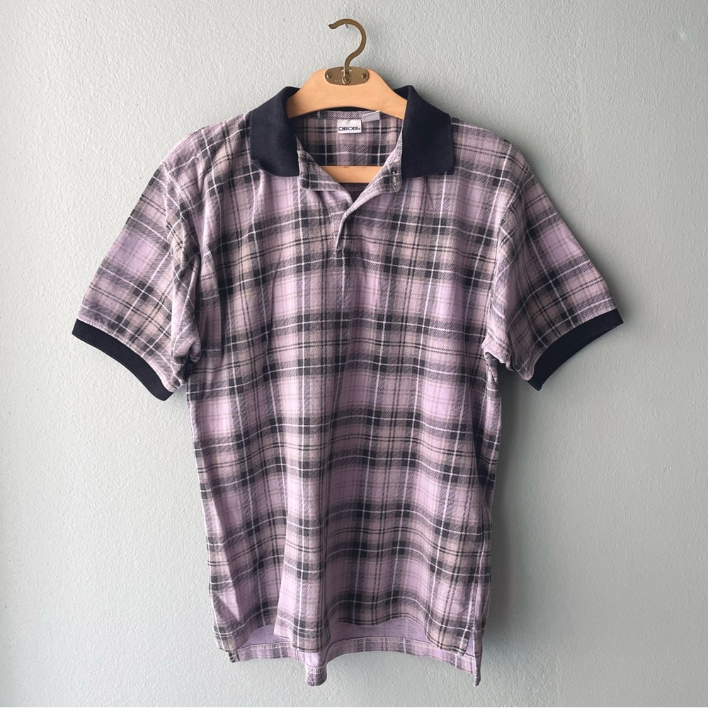 Cherokee | Purple Plaid Polo Shirt Y2k 2000s